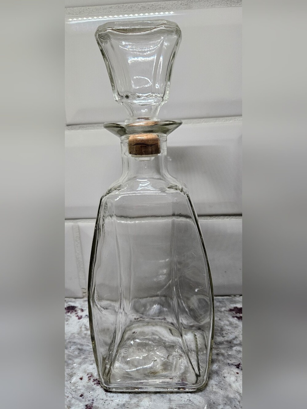 Vintage Seagram's Seven 7 Crown Whiskey Glass Decanter Bottle Stopper MCM